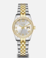 ساعة لطيفة النسائية ستيل بلون ذهبي وفضي