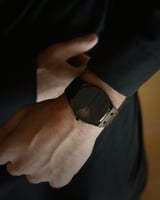 ساعة رعد الرجالية من الستيل بلون أسود