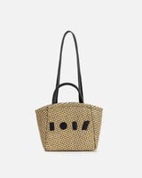 شنطة نسائية مميزة باللون البيج والأسود