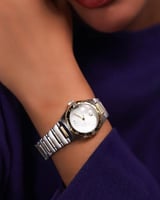 ساعة وصل النسائية ستيل بلون ذهبي وفضي