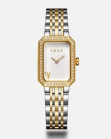 ساعة ريوف النسائية باللون الذهبي والفضي