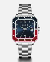 ساعة أصيل الرجاليه بلون فضي