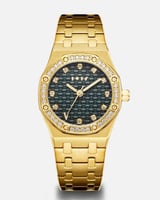 ساعة مشاعل النسائية ستيل بلون ذهبي