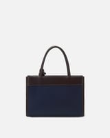 شنطه بتصميم عصري بلون أزرق وبني