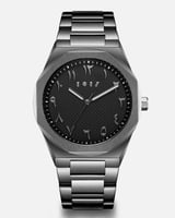 ساعة العِز الرجاليه باللون الأسود