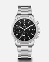 ساعة حمد الرجالية ستيل بلون فضي