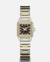 ساعة دانة النسائية بلون الفضي والذهبي