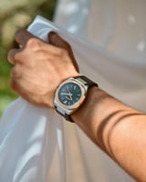 ساعة طارق الرجالية جلد بلون بني