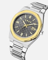 ساعة هتان الرجالية من الستيل بلون فضي