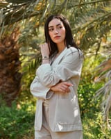 ساعة مشاعل النسائية ستيل بلون ذهبي وفضي