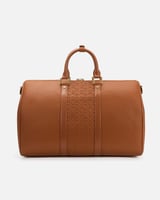 شنطة من الجلد الفاخر بلون بني