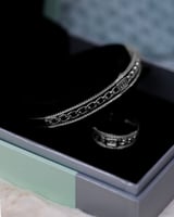 طقم هدايا نسائي يتكون من ساعة وإسوره وخاتم