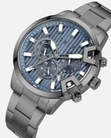 ساعة أحمد الرجالية من الستيل بلون رمادي