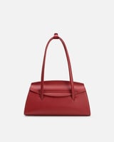 شنطة نسائية من الجلد الفاخر بلون أحمر