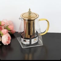 إبريق شاي زجاجي مقاوم للحرارة