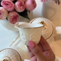 طقم فناجيل قهوه عربيه من روز 12 قطعة