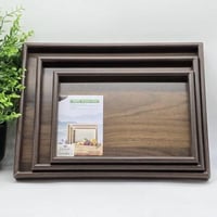 صواني خشبية شكل مربع