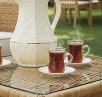 طقم فناجين بيالات شاي روز