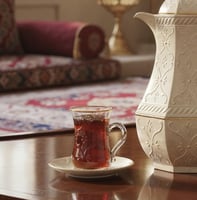 طقم فناجين بيالات شاي روز