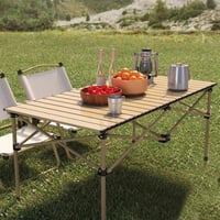 طاولة لون خشبي قابلة للطي كبيرة للرحلات