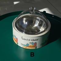 صحن ستيل بغطاء شفاف رمضاني