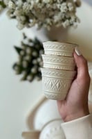 طقم فناجيل قهوه عربيه من روز 12 قطعة