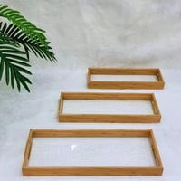 صينية تقديم اكريلك بحواف خشبية