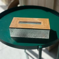 علبة مناديل غطاء خشب