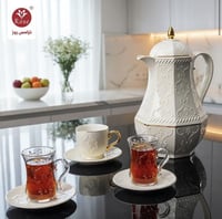 طقم فناجين بيالات شاي روز