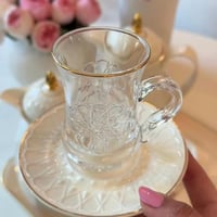 طقم فناجين بيالات شاي روز موديل 132