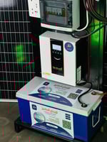 بدون ألواح محطة طاقة شمسية متكاملة 2000 واط - ببطا...