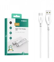 كابل شحن تايب سي رابتور فاست 2.4A من موكسوم ابيض 1...