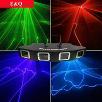 اضائة ليزر حفلات 4 عدسات منحني 7 الوان