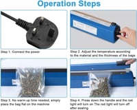 مكينه كبس لحام الاكياس وتغليف 20 سم