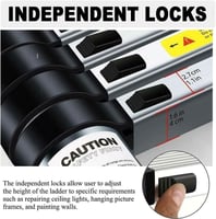 سلم المنيوم تلسكوب قابل للطي 3.8 متر