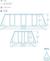 مسابح مائية بست واي+ فلتر رملي و سلم عرض 2.01 متر