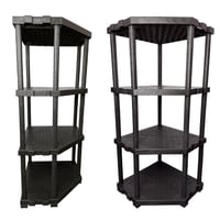 رفوف التخزين البلاستيكية المقوية - 4 طبقات - زاوية