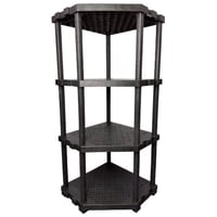 رفوف التخزين البلاستيكية المقوية - 4 طبقات - زاوية