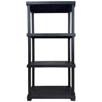 رفوف التخزين البلاستيكي المقوية - 4 طبقات - مربعة