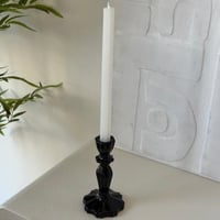 شمعدان زجاج مع شمع