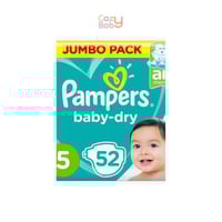 بامبرز أكتيف بيبي دراي مقاس 5 (52 حفاضة)