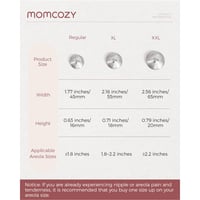 واقيات حلمة فضية من Momcozy - مقاس 45 مم