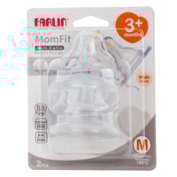 حلمة للزجاجات ذات الفوهة الواسعة (مقاس M)، عبوة من...