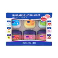 مجموعة بلسم ماسك مرطب شفاه من روز بيري - 6 قطع