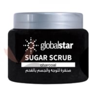 جلوبال ستار مقشر السكر للجسم والوجه بالفحم 600 مل