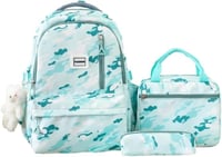 طقم شنط مدرسية 3 في 1 – شنطة ظهر + حافظة طعام + مق...