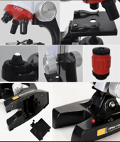 مجموعة مجهر العلوم للأطفال ,مجهر تكبير مع ضوء ليد...