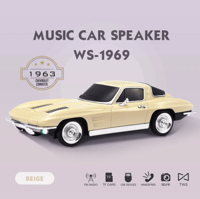 مكبر صوت سبيكر بشكل سيارة كلاسيك 1969 , بلوتوث ,رد...