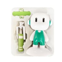 بكج عصا سيلفي + مكبر صوت لطيف للأطفال بشكل لعبة