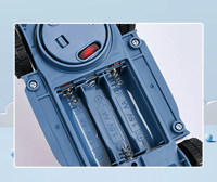 لعبة سيارة الشرطة الدوارة بتصميم شفاف ودوران 360 د...